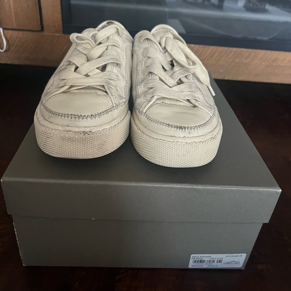 All Saints Cream Sneakers